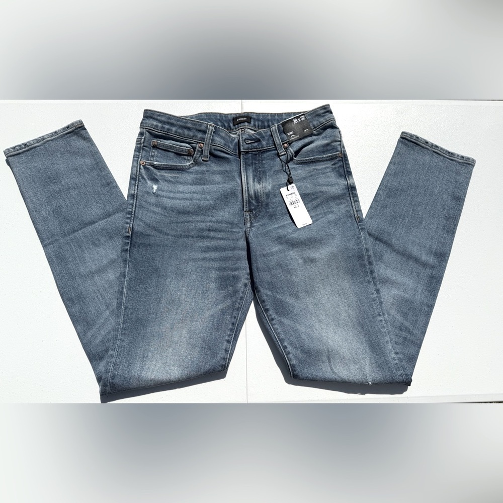 Express NWT‎ Women's Medium Wash Skinny Blue Jeans 28/32